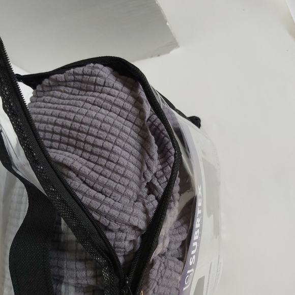 OPEN BOX Subrtex Wing back arm Chair Slip Cover 2Pcs stretch jacquard Light Grey - Picture 6 of 7